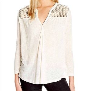 Soft Joie Aiyana Crochet Peasant Top White